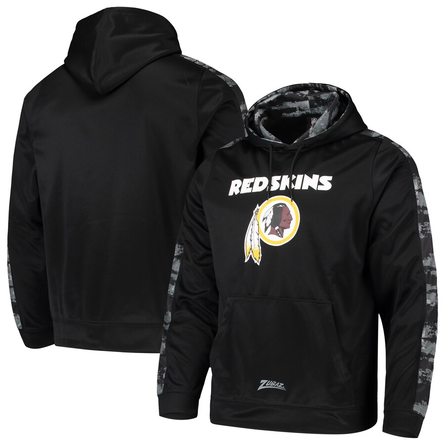 Men's Washington Commanders Zubaz Black Tonal Oxide Pullover Hoodie Men's Washington Commanders Zubaz Black Tonal Oxide Pullover Hoodie